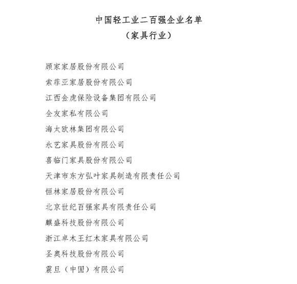 中国家具协会第七届理事会